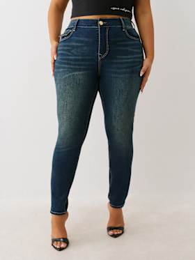 PLUS JENNIE MID RISE FLAP CURVY SKINNY JEAN