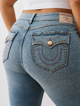 PLUS BILLIE MID RISE STRETCH STRAIGHT JEAN