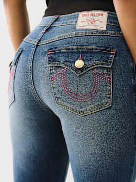 BECCA MID RISE CRYSTAL BOOTCUT JEAN