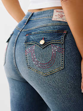 PLUS BECCA MID RISE CRYSTAL BOOTCUT JEAN