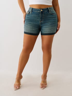 PLUS JENNIE MID RISE FLAP SHORT