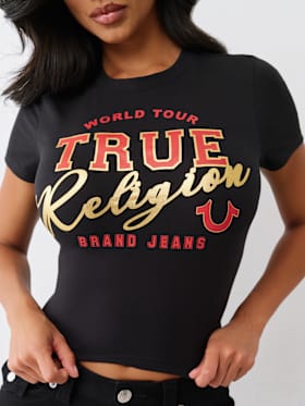 METALLIC LOGO BABY TEE