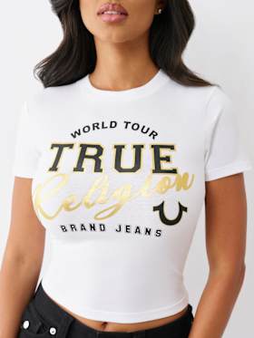 METALLIC LOGO BABY TEE