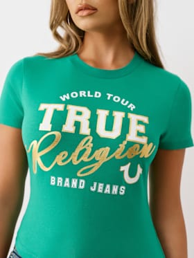 METALLIC LOGO BABY TEE