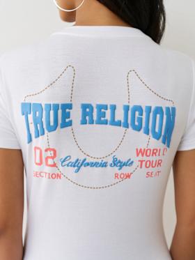 PUFF PRINT LOGO V NECK TEE