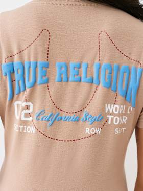 PUFF PRINT LOGO V NECK TEE