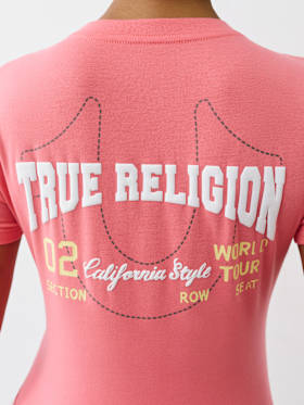 PUFF PRINT LOGO V NECK TEE