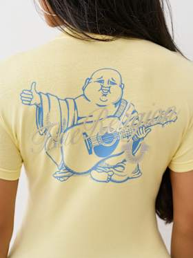 SCRIPT BUDDHA V NECK TEE