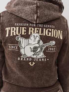 WASHED FLEECE ZIP HOODIE