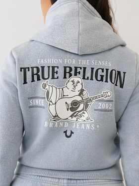 WASHED FLEECE ZIP HOODIE