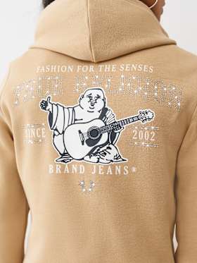 CRYSTAL LOGO ZIP HOODIE