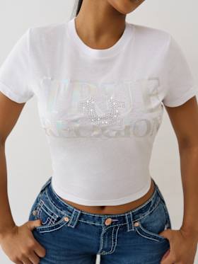 CRYSTAL HORSESHOE BABY TEE