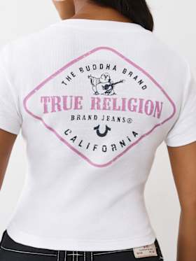 RIBBED LOGO BABY TEE