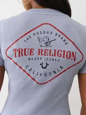 RIBBED LOGO BABY TEE