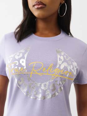 METALLIC LEOPARD GRAPHIC  TEE