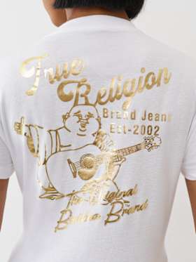 BUDDHA METALLIC CREW TEE