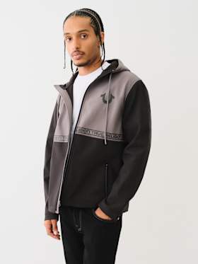 LOGO HOODED WINDBREAKER JACKET