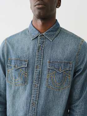 CHAMBRAY LONG SLEEVE SHIRT