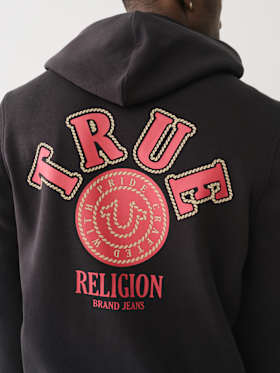 ROPE CREST GRAPHIC ZIP HOODIE