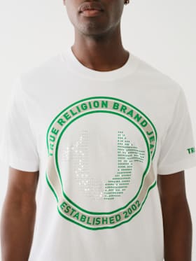 CRYSTAL HORSESHOE LOGO TEE