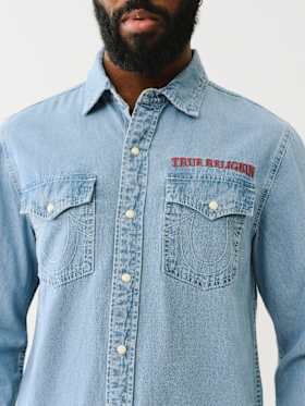 CHAMBRAY LONG SLEEVE SHIRT