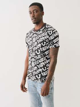 ALLOVER GRAFFITI LOGO TEE