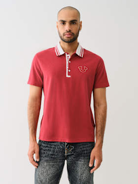 TRUE RELIGION GUSSET POLO SHIRT