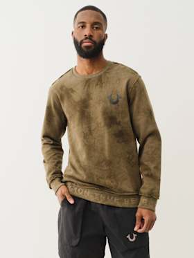 DEBOSSED LOGO RAW TRIM SWEATSHIRT