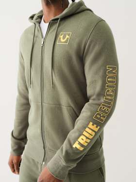 HIGH DENSITY LOGO ZIP HOODIE