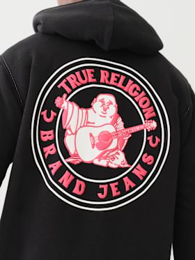 SHERPA PUFF PRINT LOGO ZIP HOODIE