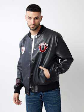TRUE LOGO PATCH VARSITY JACKET
