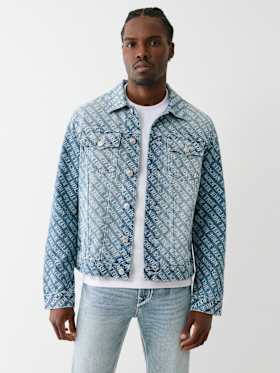 ALLOVER LOGO DENIM JACKET