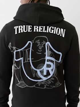 PUFF PRINT LOGO ZIP HOODIE