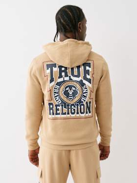 STUDDED RETRO LOGO ZIP HOODIE