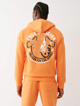 METALLIC BUDDHA ZIP HOODIE