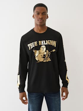 METALLIC BUDDHA LONG SLEEVE TEE