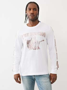METALLIC BUDDHA LONG SLEEVE TEE