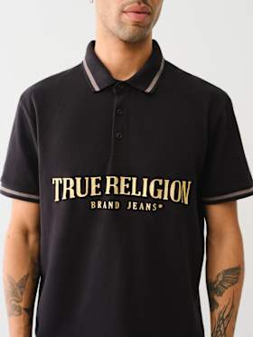METALLIC LOGO POLO SHIRT