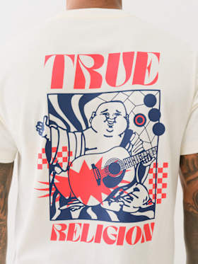 CHECKERED BUDDHA LOGO TEE