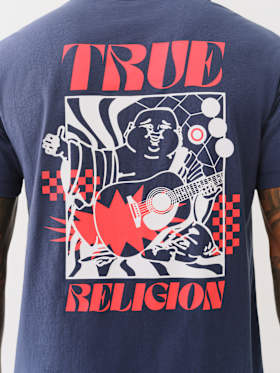 CHECKERED BUDDHA LOGO TEE