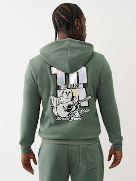 IRIDESCENT LOGO ZIP HOODIE