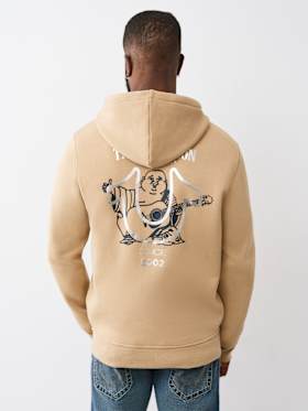 BIG FOIL HORSESHOE ZIP HOODIE