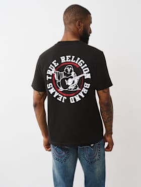 FLOCKED LOGO TEE
