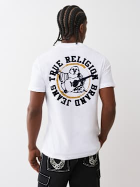 FLOCKED LOGO TEE