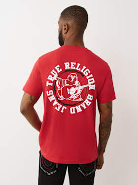 FLOCKED LOGO TEE