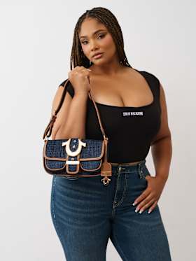 DOUBLE POCKET SHOULDER BAG
