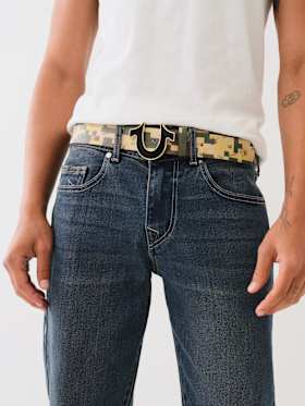 CAMO HORSESHOE BUCKLE BELT