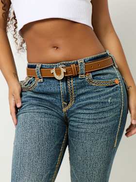 WOMEN'S CRYSTAL HORSESHOE BELT