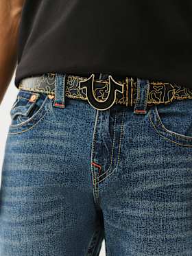 WAVY HORSESHOE BUCKLE BELT