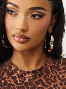 LOGO HOOP EARRINGS